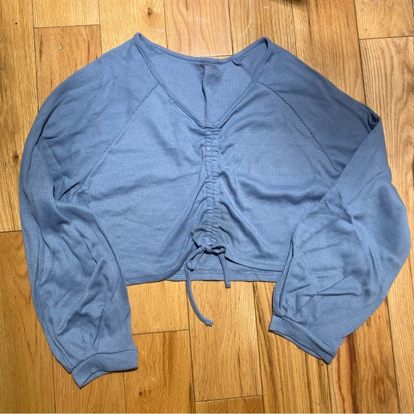 SHEIN Tops - Blue Ruched Women's Top